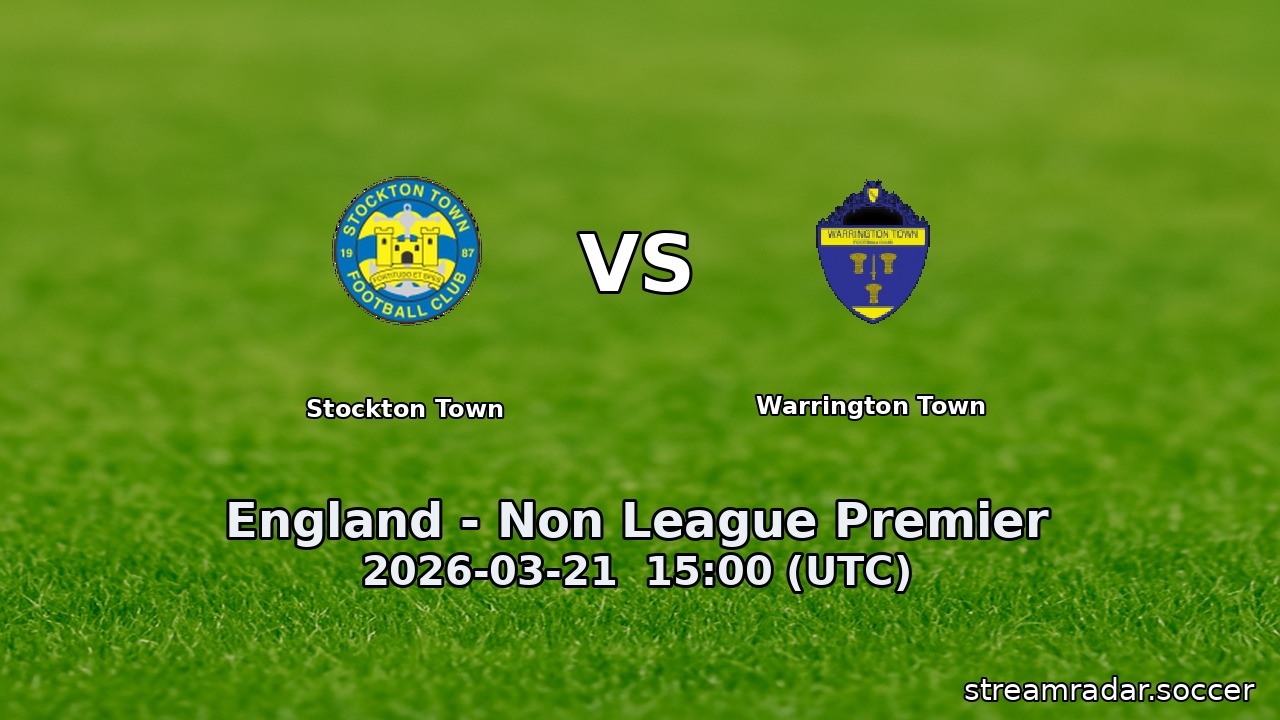 Stockton Town vs Warrington Town