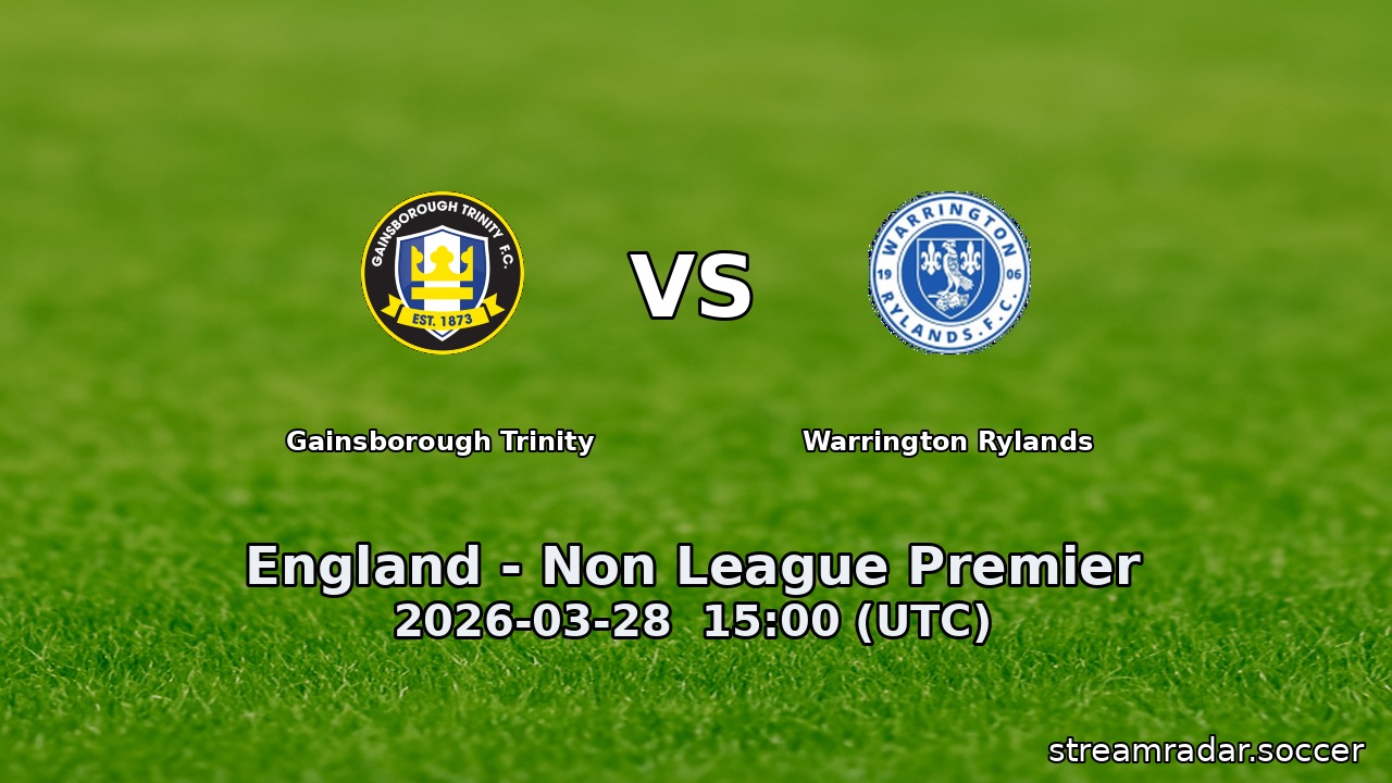 Gainsborough Trinity vs Warrington Rylands