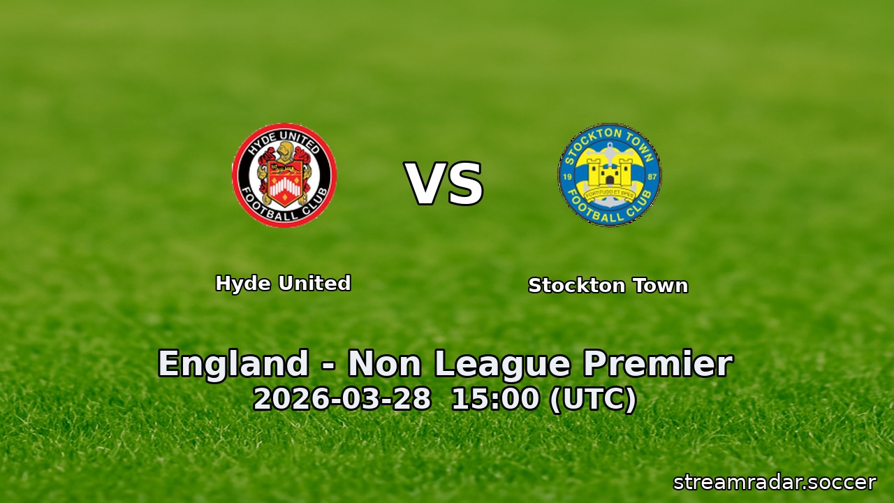 Hyde United vs Stockton Town