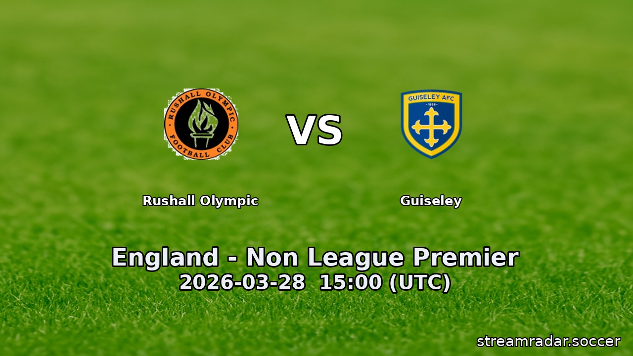 Rushall Olympic vs Guiseley
