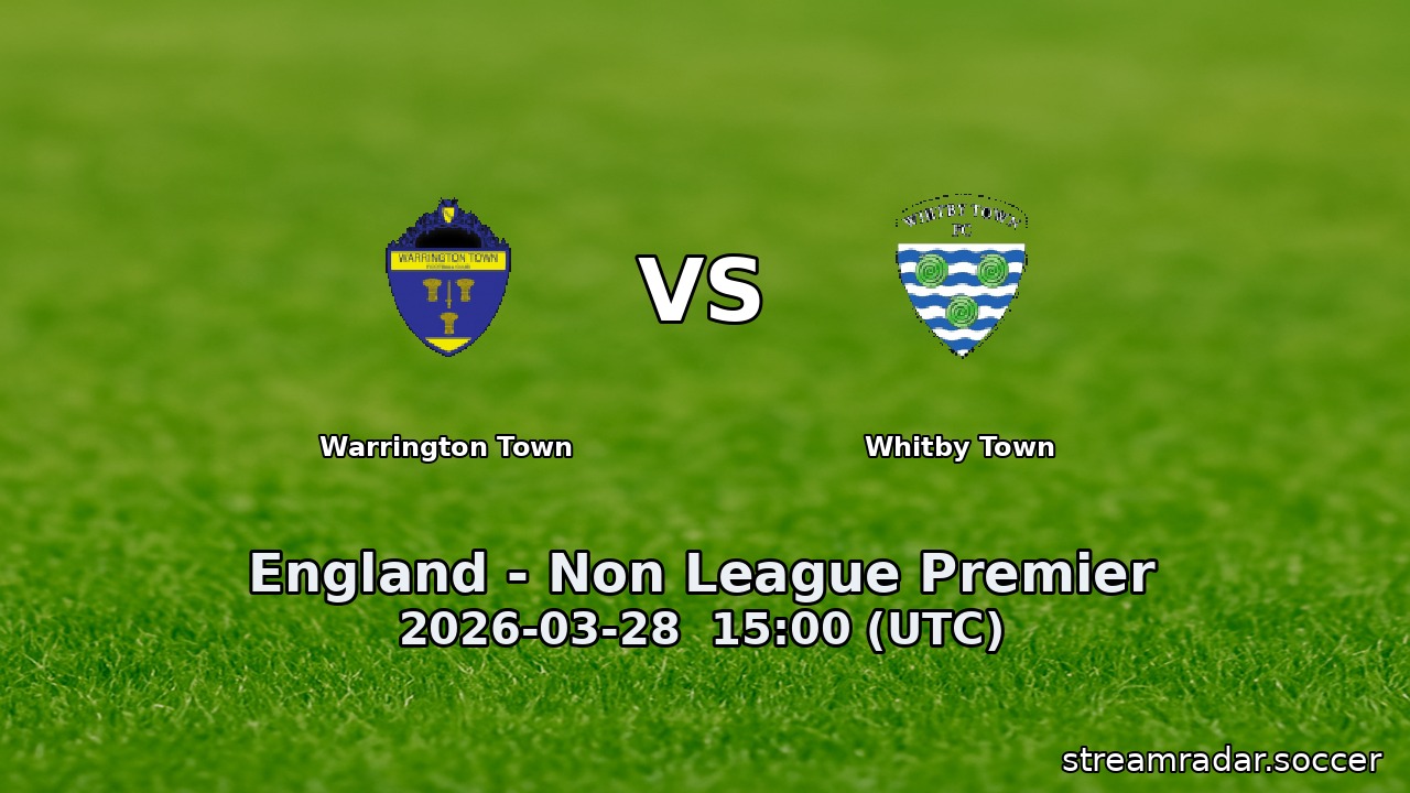 Warrington Town vs Whitby Town