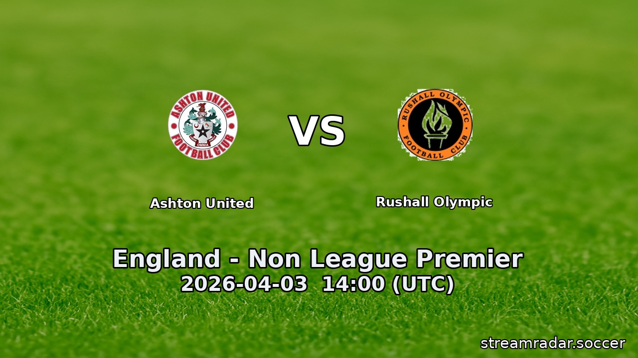 Ashton United vs Rushall Olympic