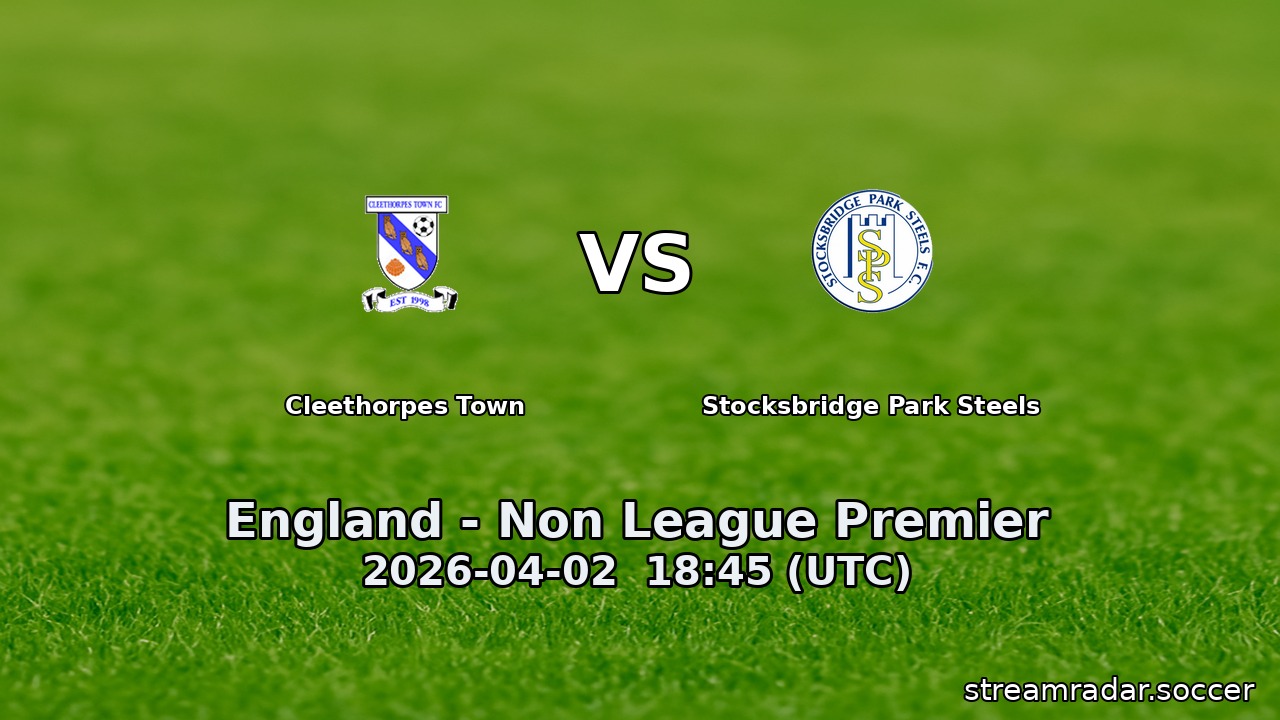 Cleethorpes Town vs Stocksbridge Park Steels