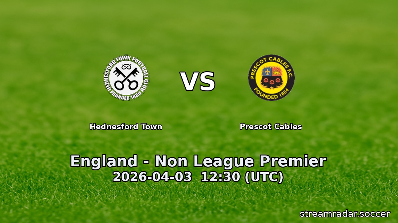Hednesford Town vs Prescot Cables