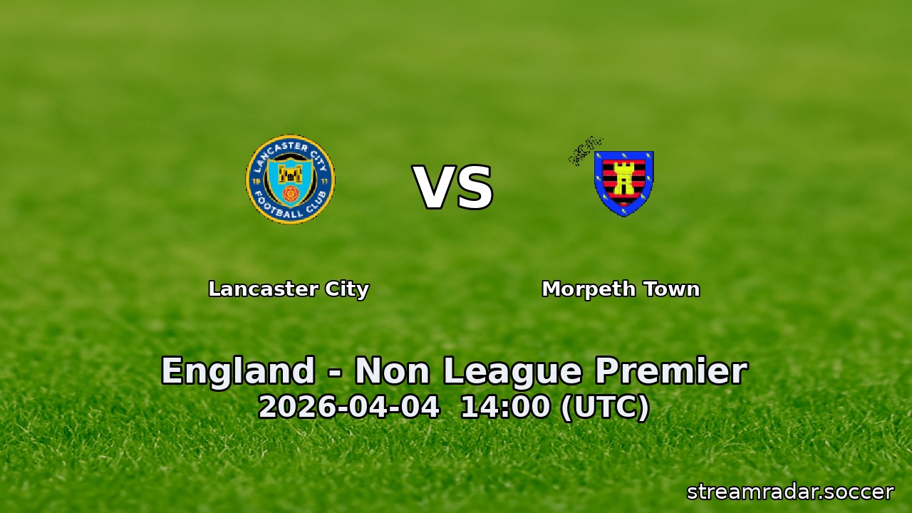 Lancaster City vs Morpeth Town
