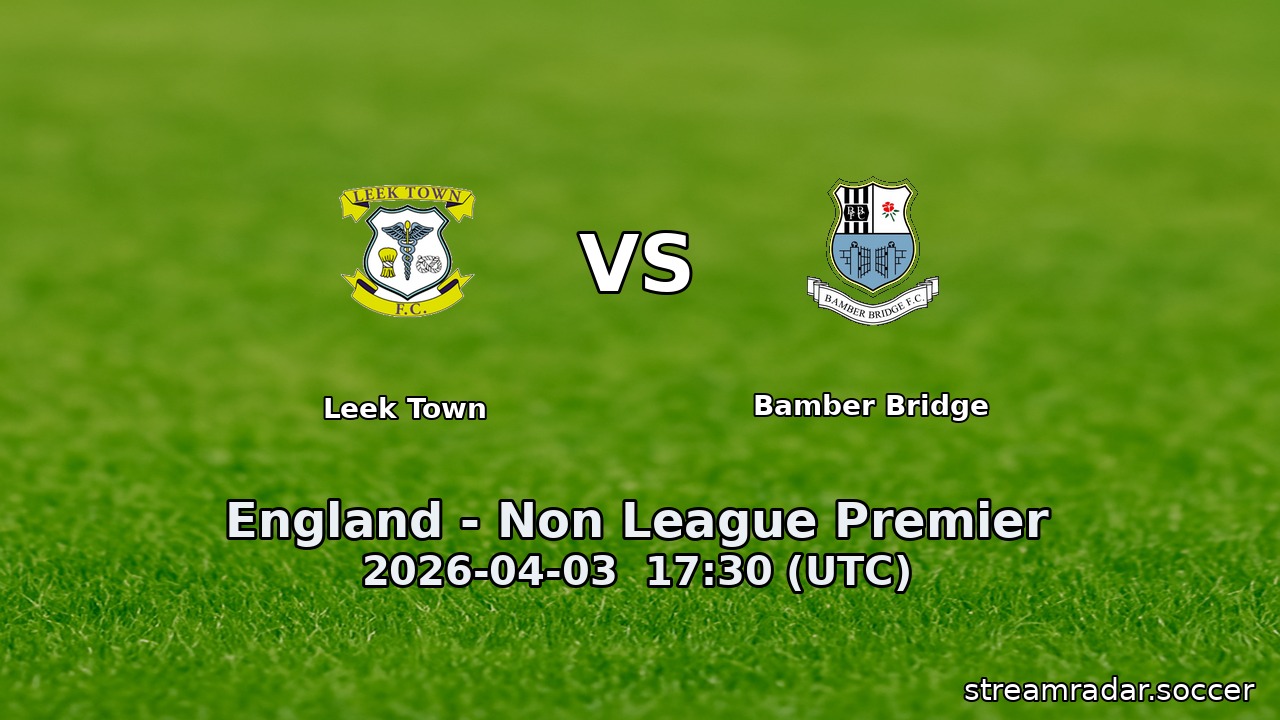 Leek Town vs Bamber Bridge