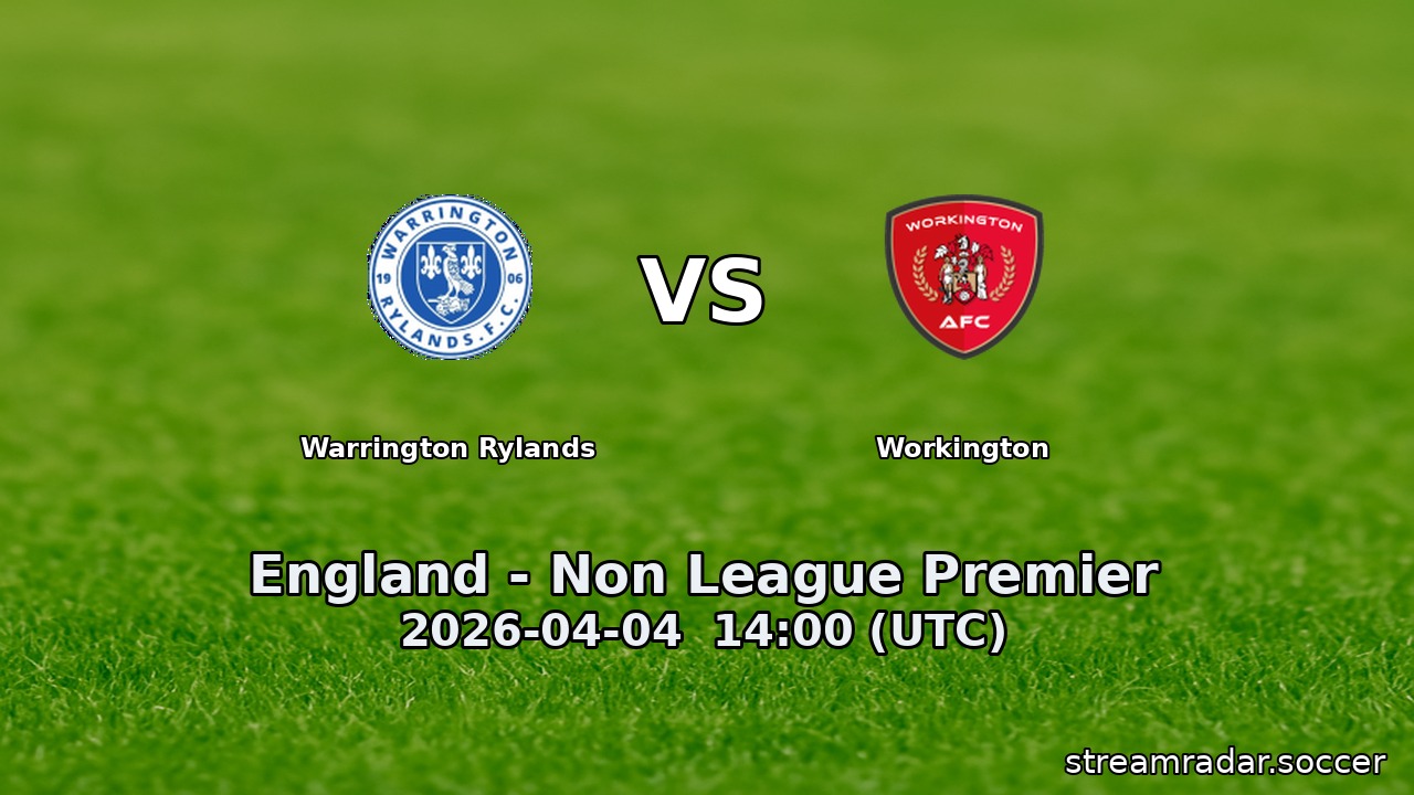 Warrington Rylands vs Workington