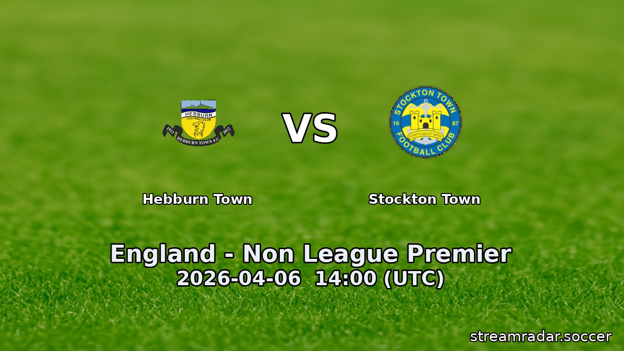 Hebburn Town vs Stockton Town