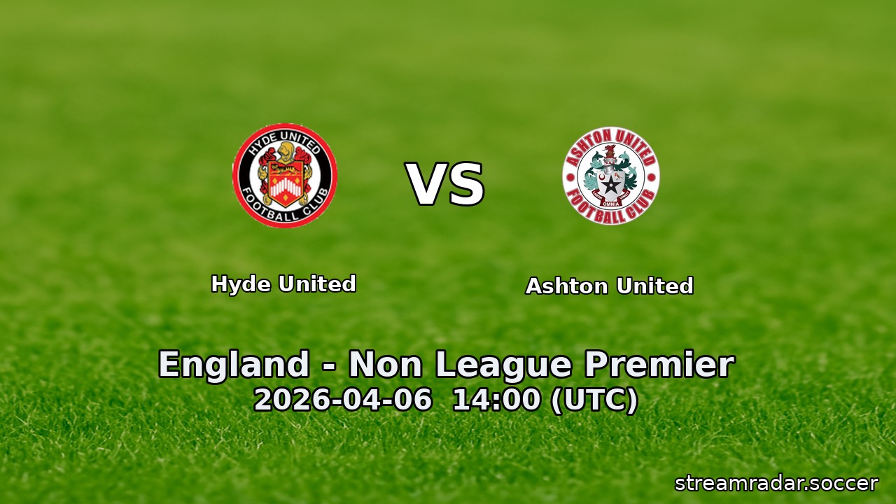 Hyde United vs Ashton United