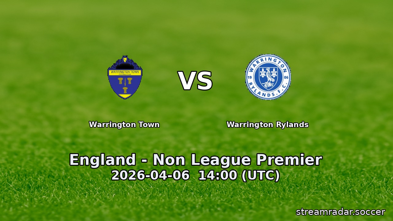 Warrington Town vs Warrington Rylands