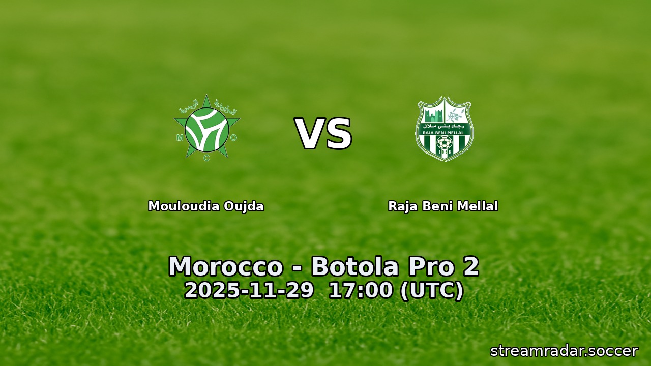 Mouloudia Oujda vs Raja Beni Mellal