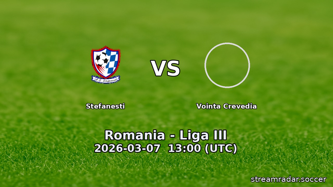 Stefanesti vs Vointa Crevedia
