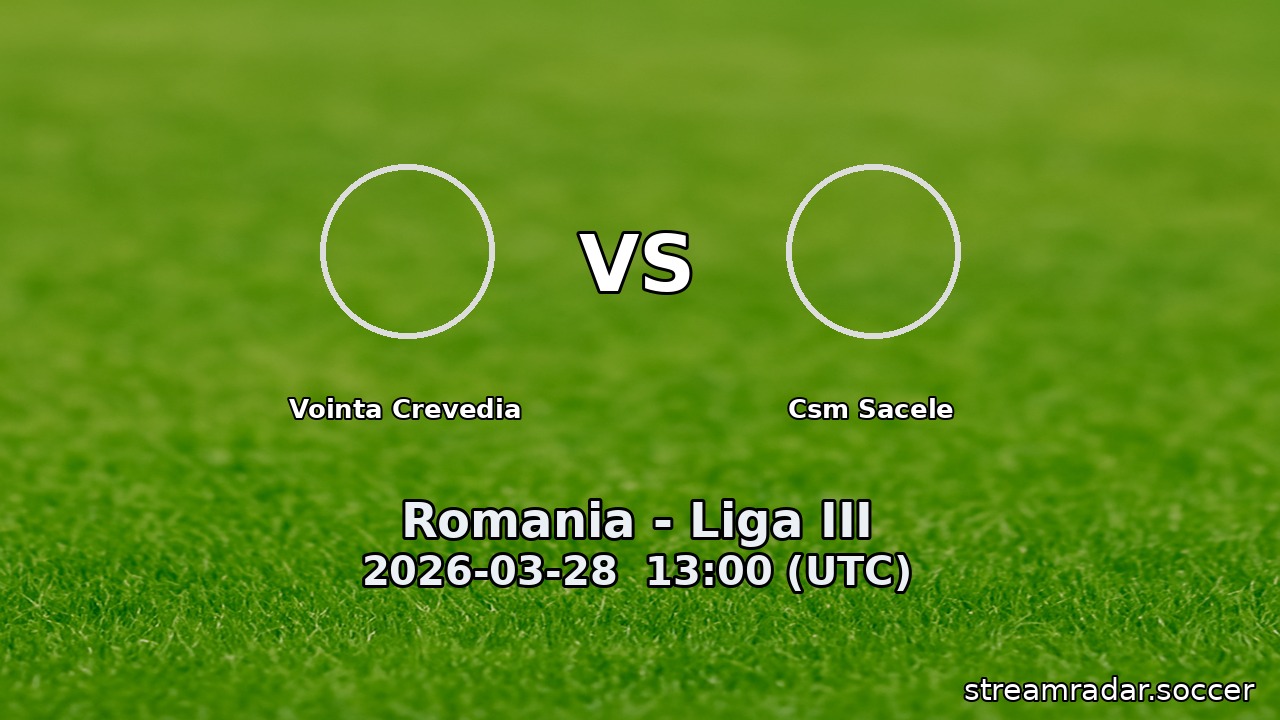 Vointa Crevedia vs Csm Sacele