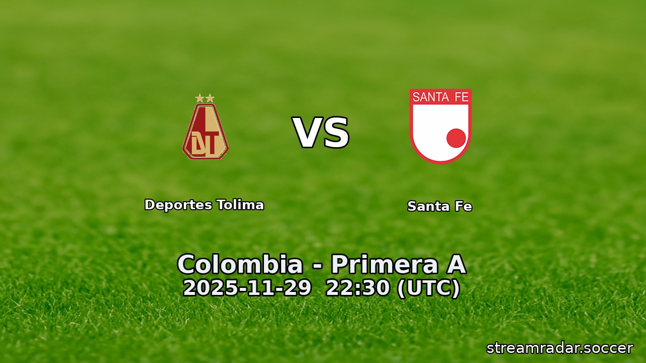 Deportes Tolima vs Santa Fe