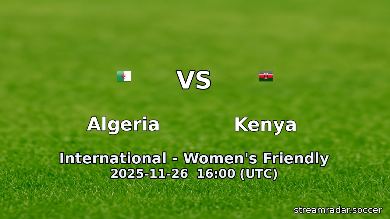Algeria vs Kenya