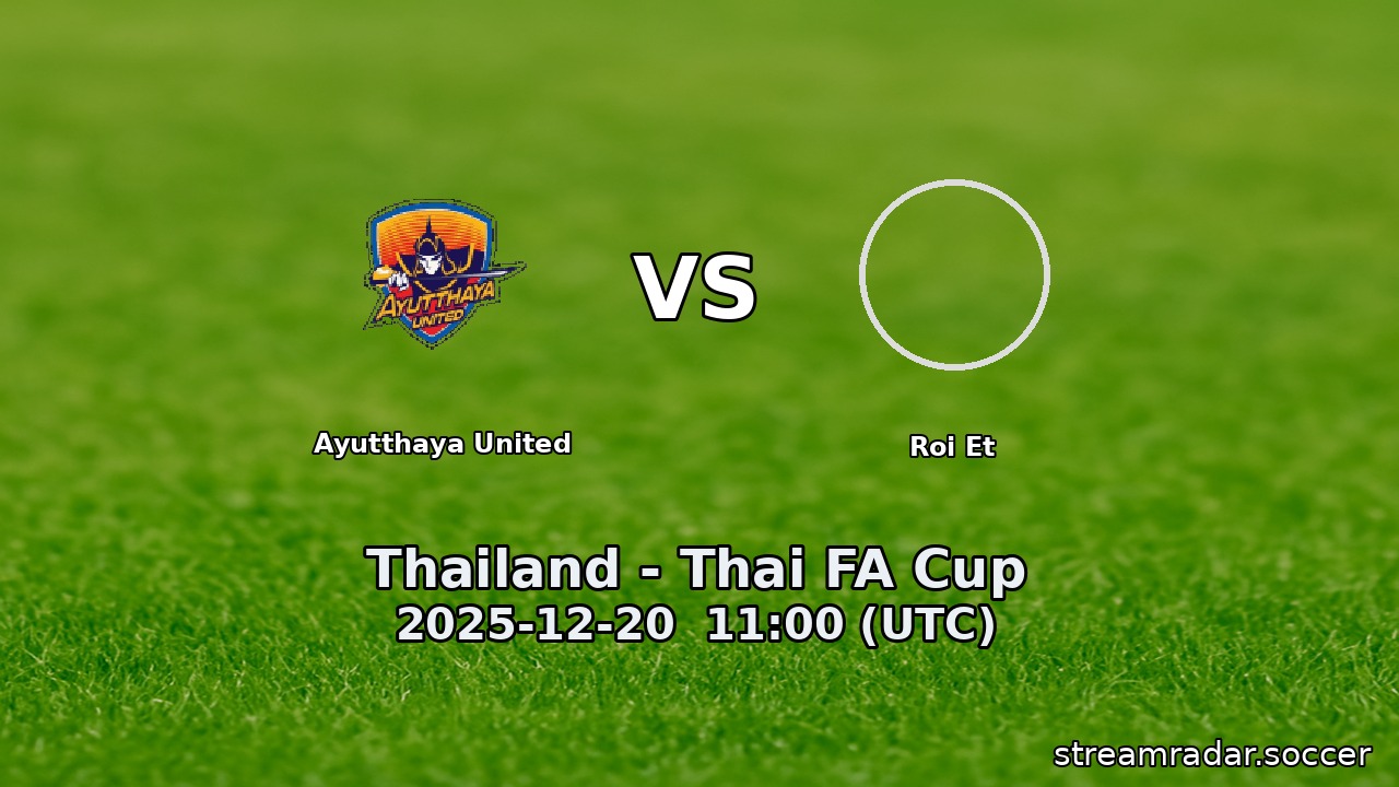 Ayutthaya United vs Roi Et