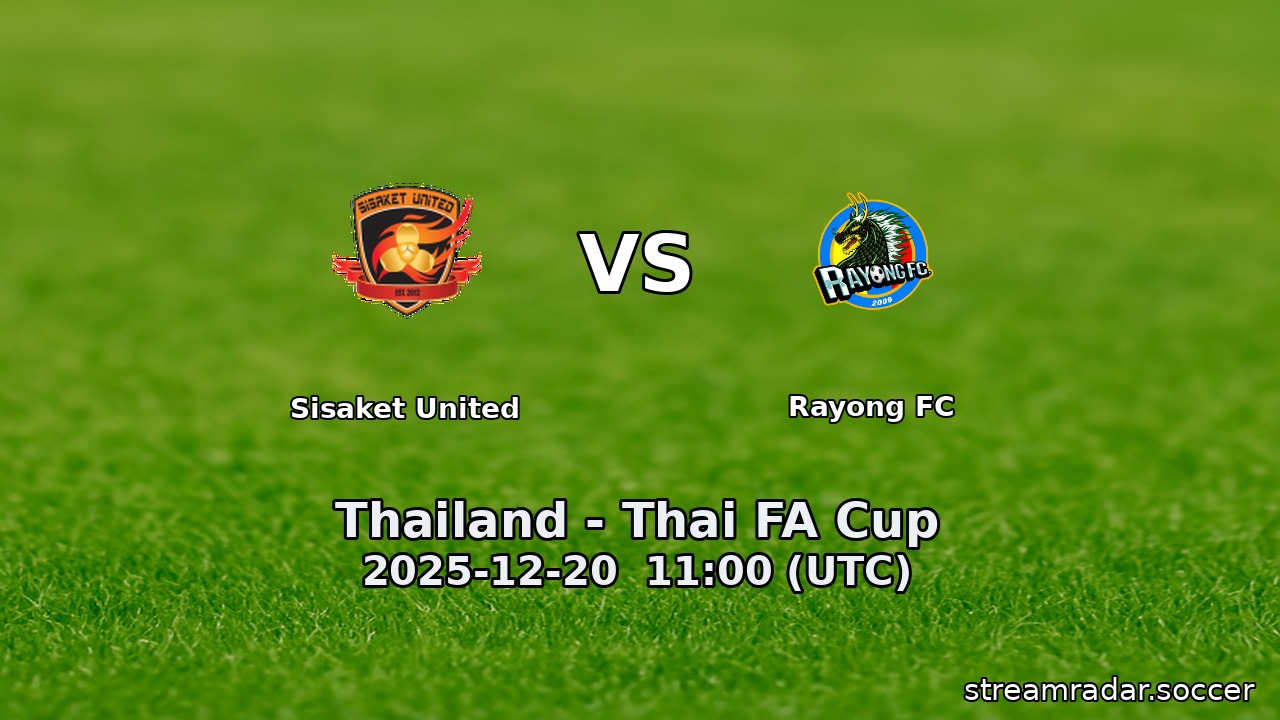 Sisaket United vs Rayong FC