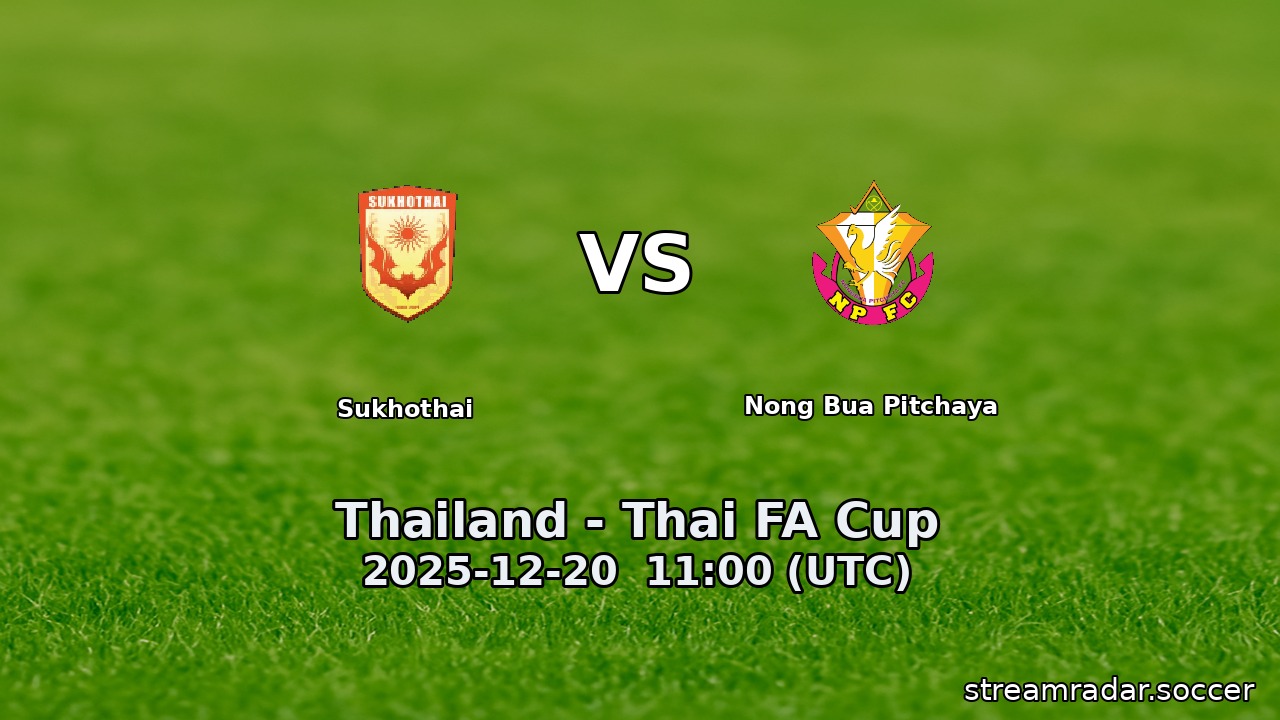 Sukhothai vs Nong Bua Pitchaya