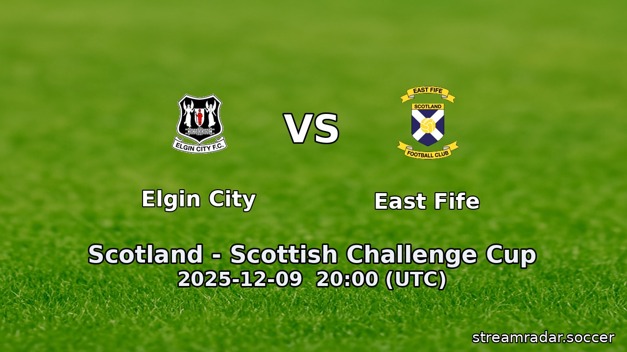 Elgin City vs East Fife