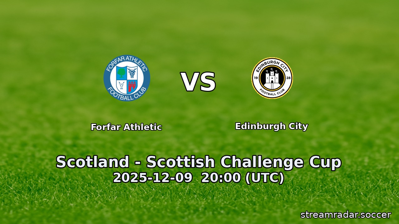 Forfar Athletic vs Edinburgh City