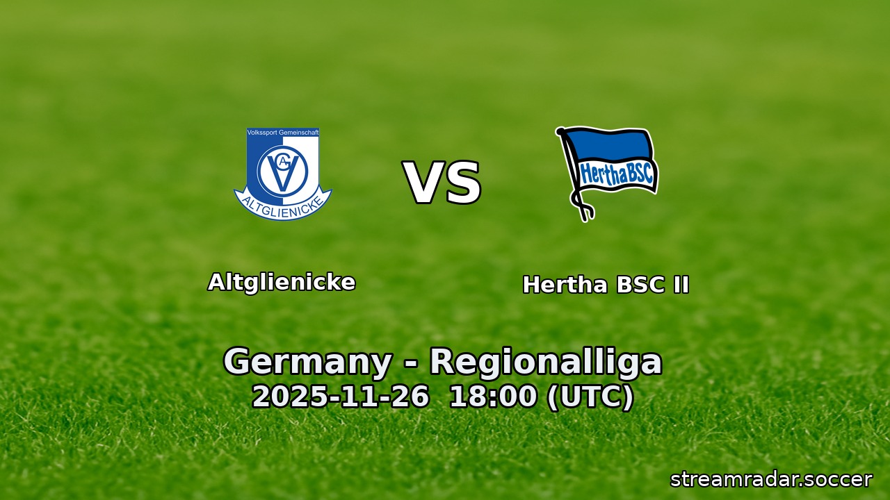 Altglienicke vs Hertha BSC II