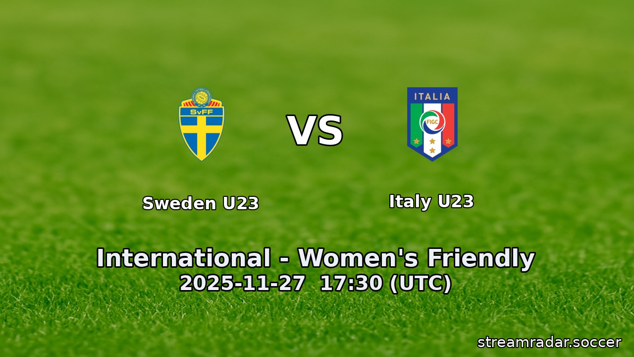 Sweden U23 vs Italy U23