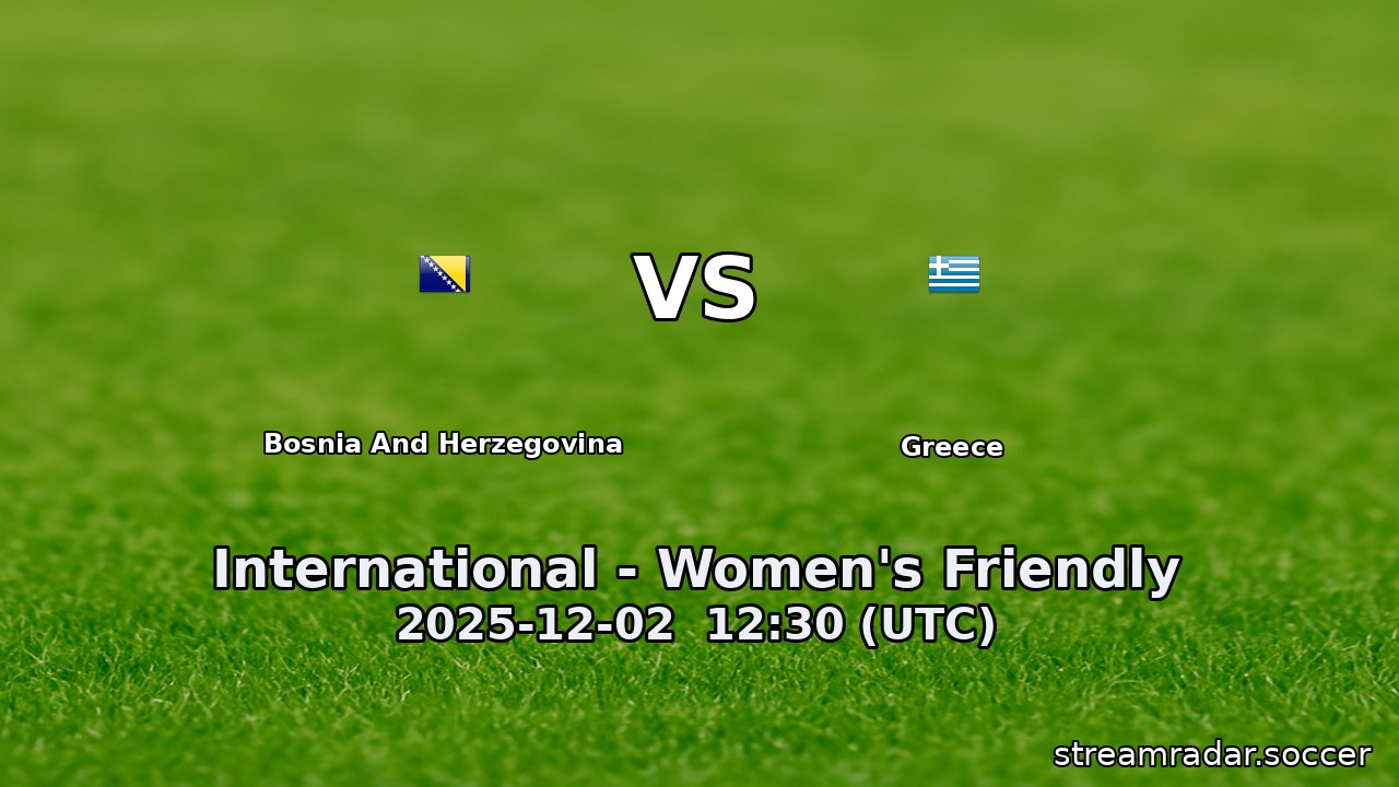 Bosnia And Herzegovina vs Greece