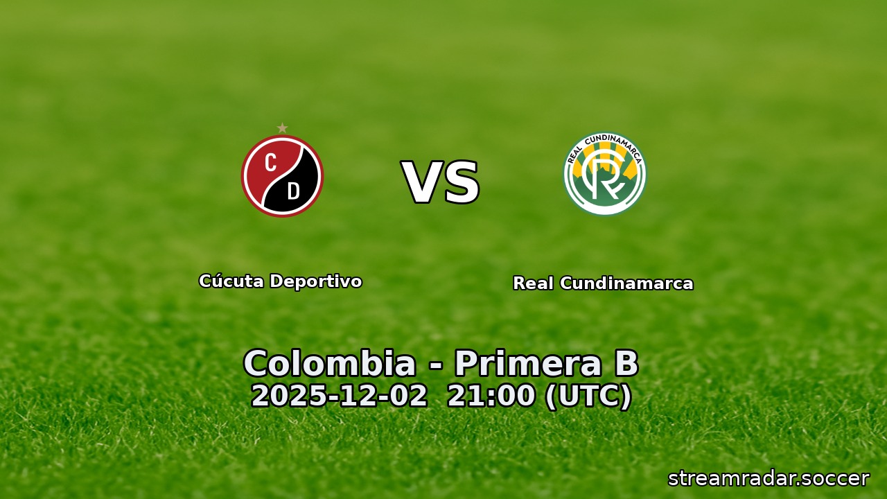 Cúcuta Deportivo vs Real Cundinamarca
