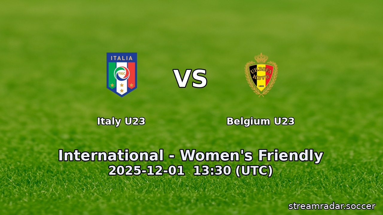 Italy U23 vs Belgium U23