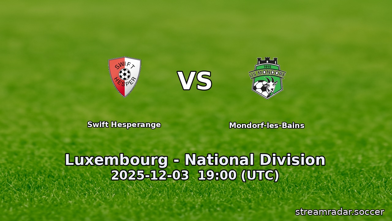 Swift Hesperange vs Mondorf-les-Bains