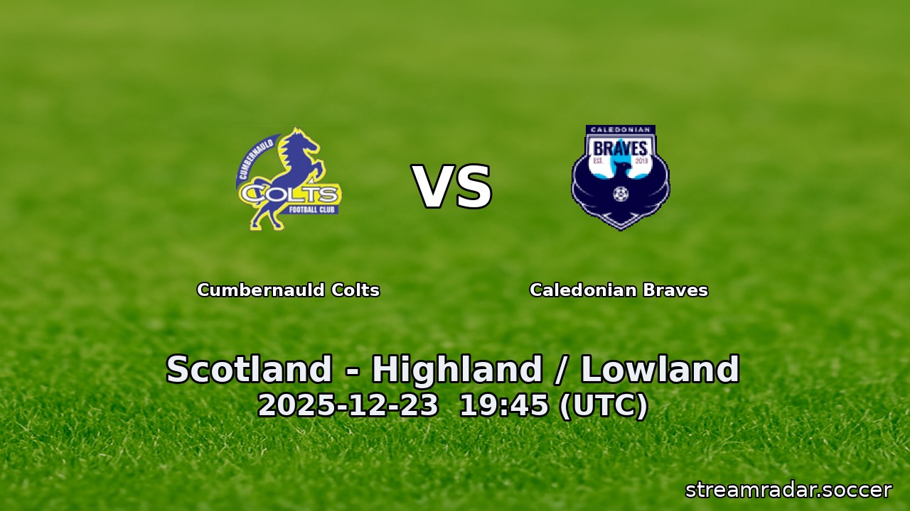 Cumbernauld Colts vs Caledonian Braves