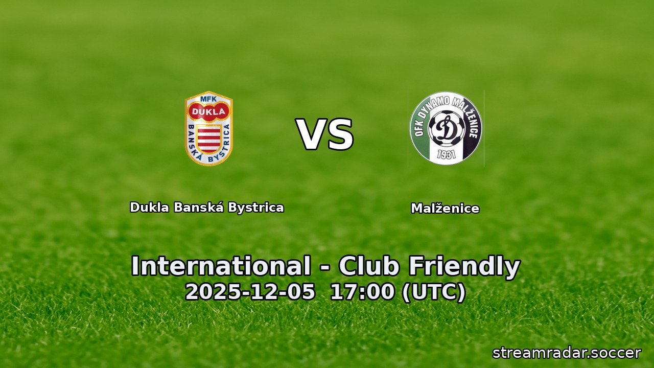 Dukla Banská Bystrica vs Malženice
