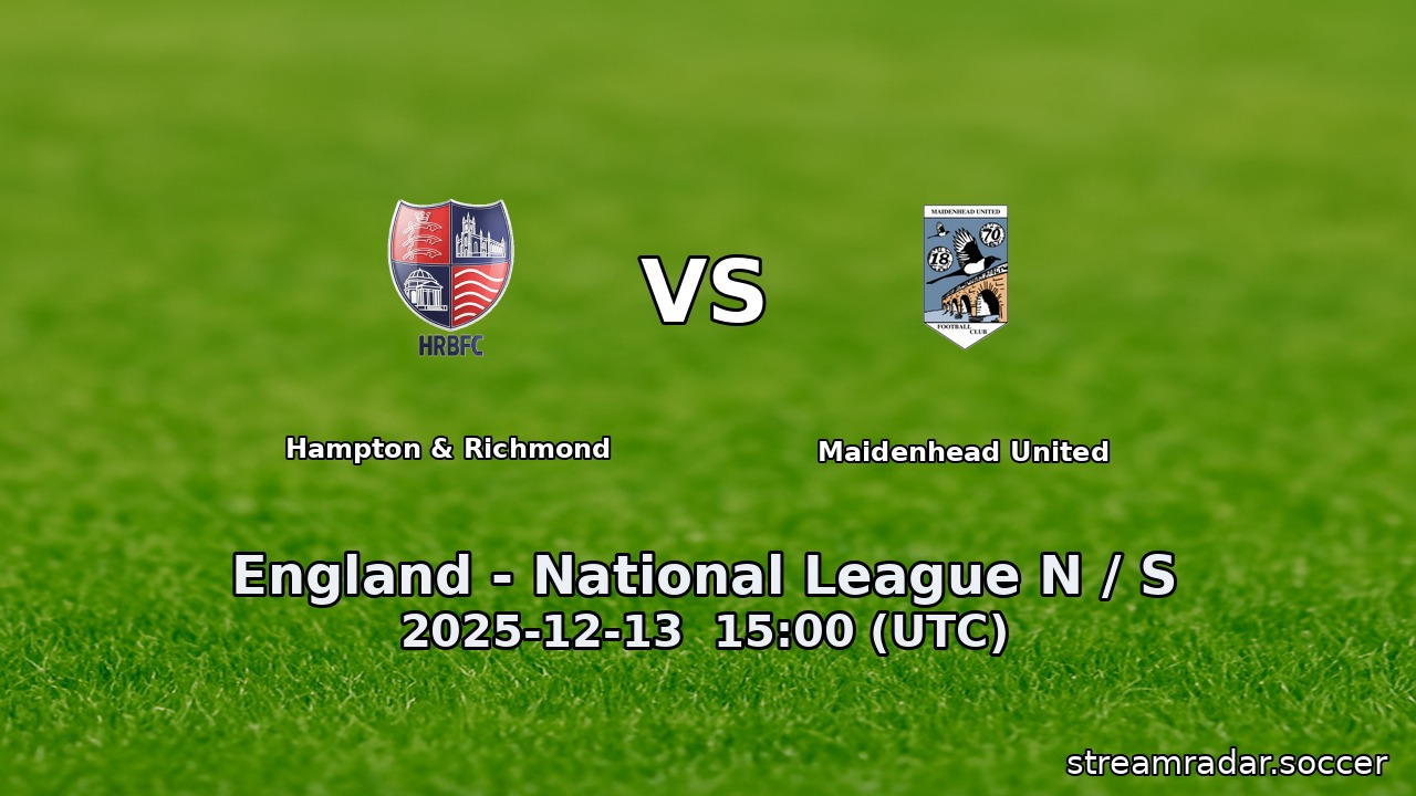 Hampton & Richmond vs Maidenhead United