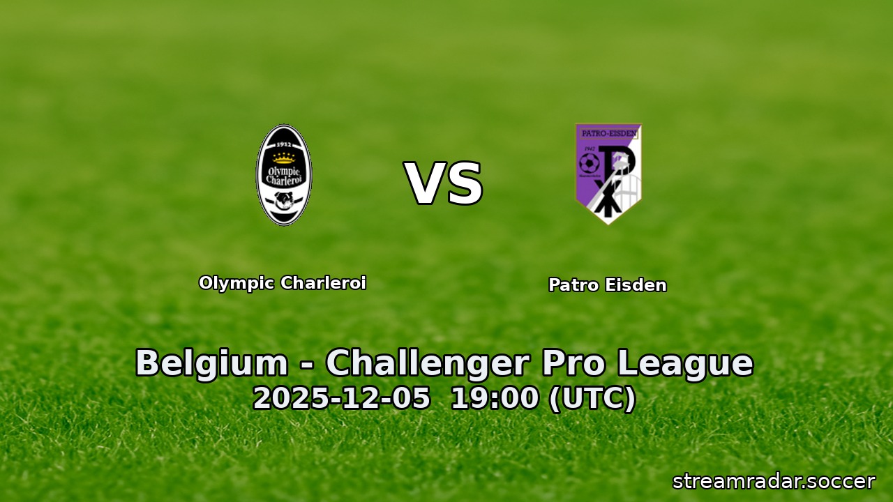Olympic Charleroi vs Patro Eisden