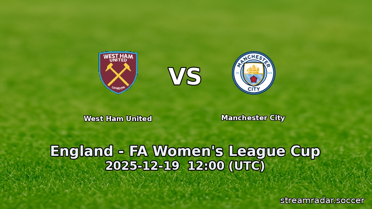 West Ham United vs Manchester City