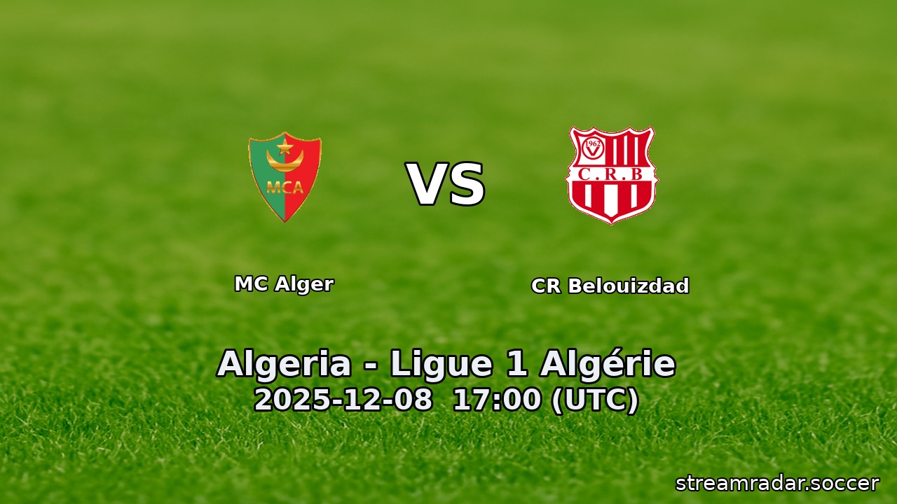 MC Alger vs CR Belouizdad