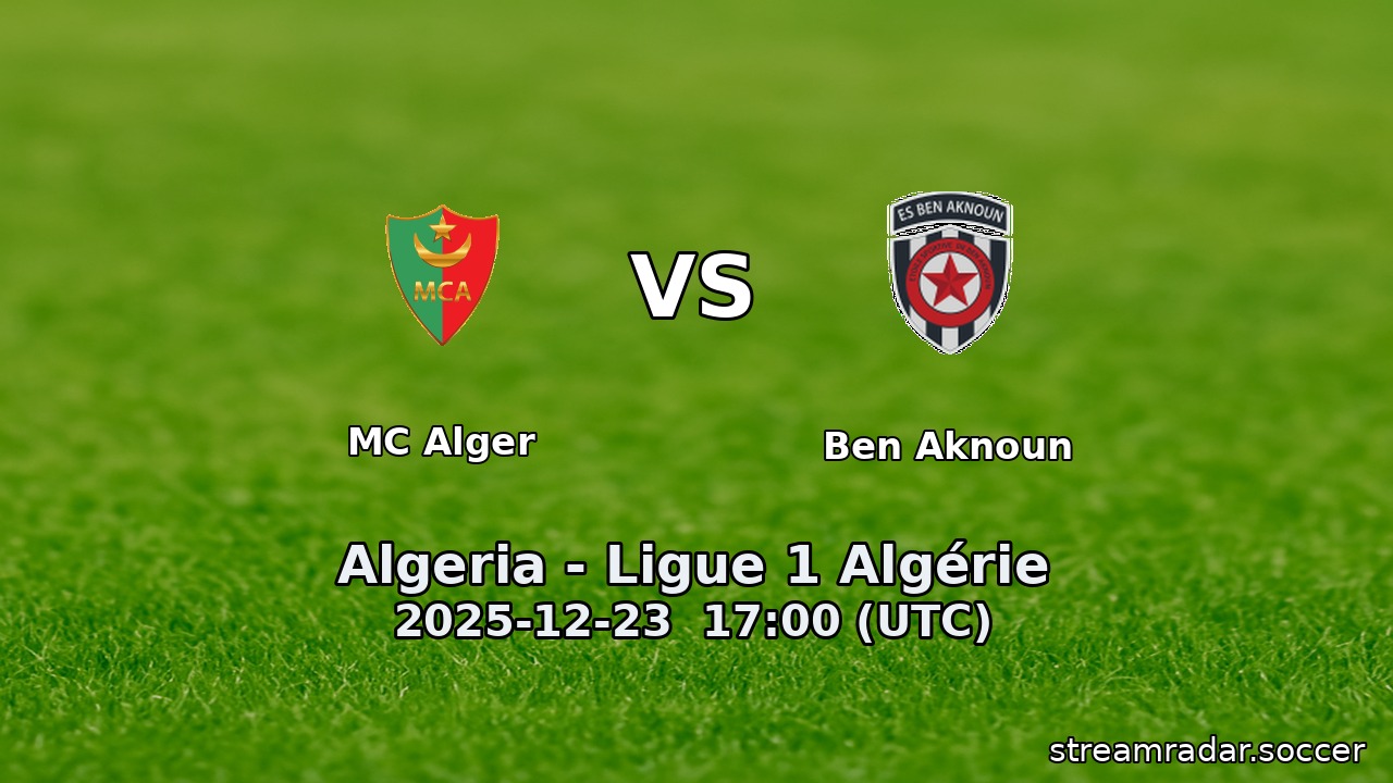 MC Alger vs Ben Aknoun