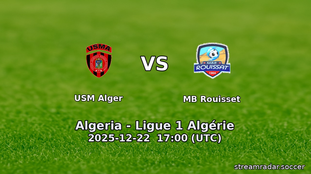 USM Alger vs MB Rouisset