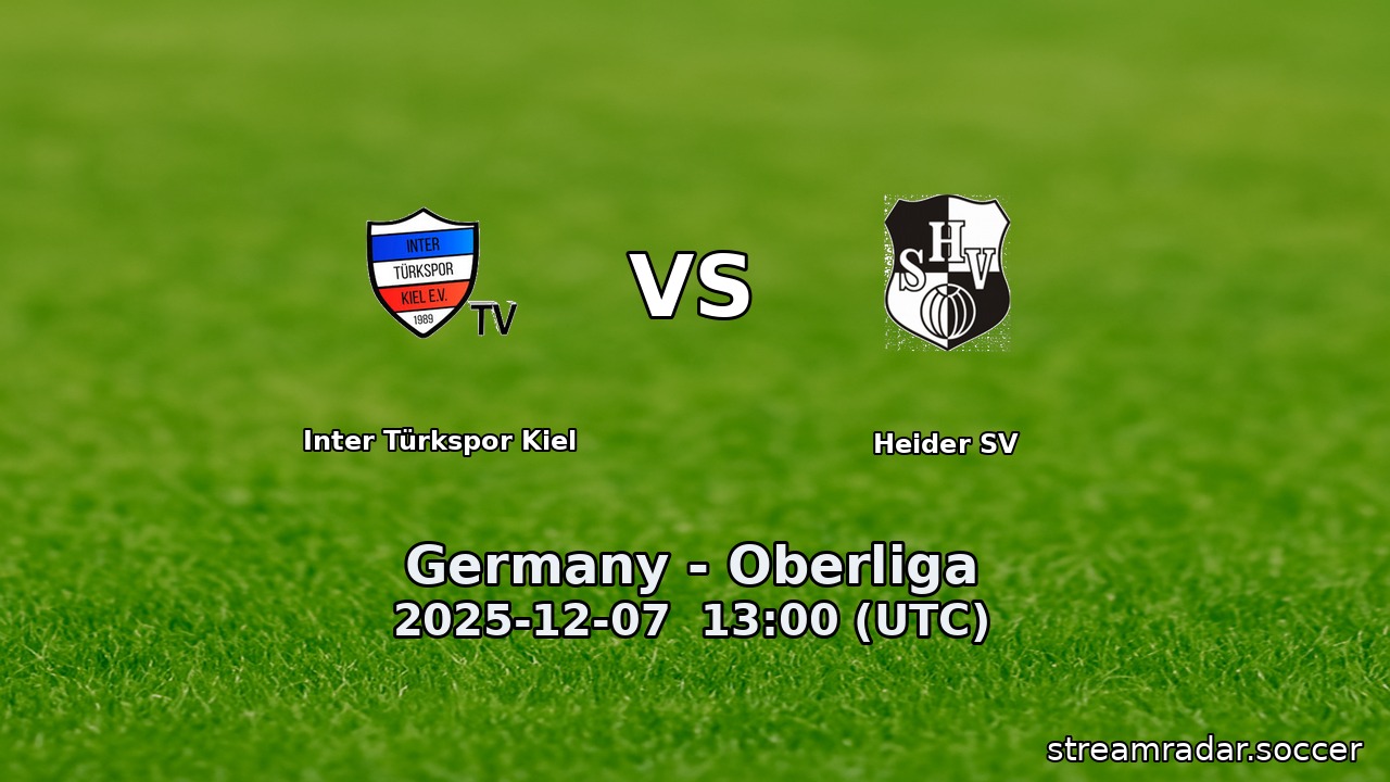 Inter Türkspor Kiel vs Heider SV
