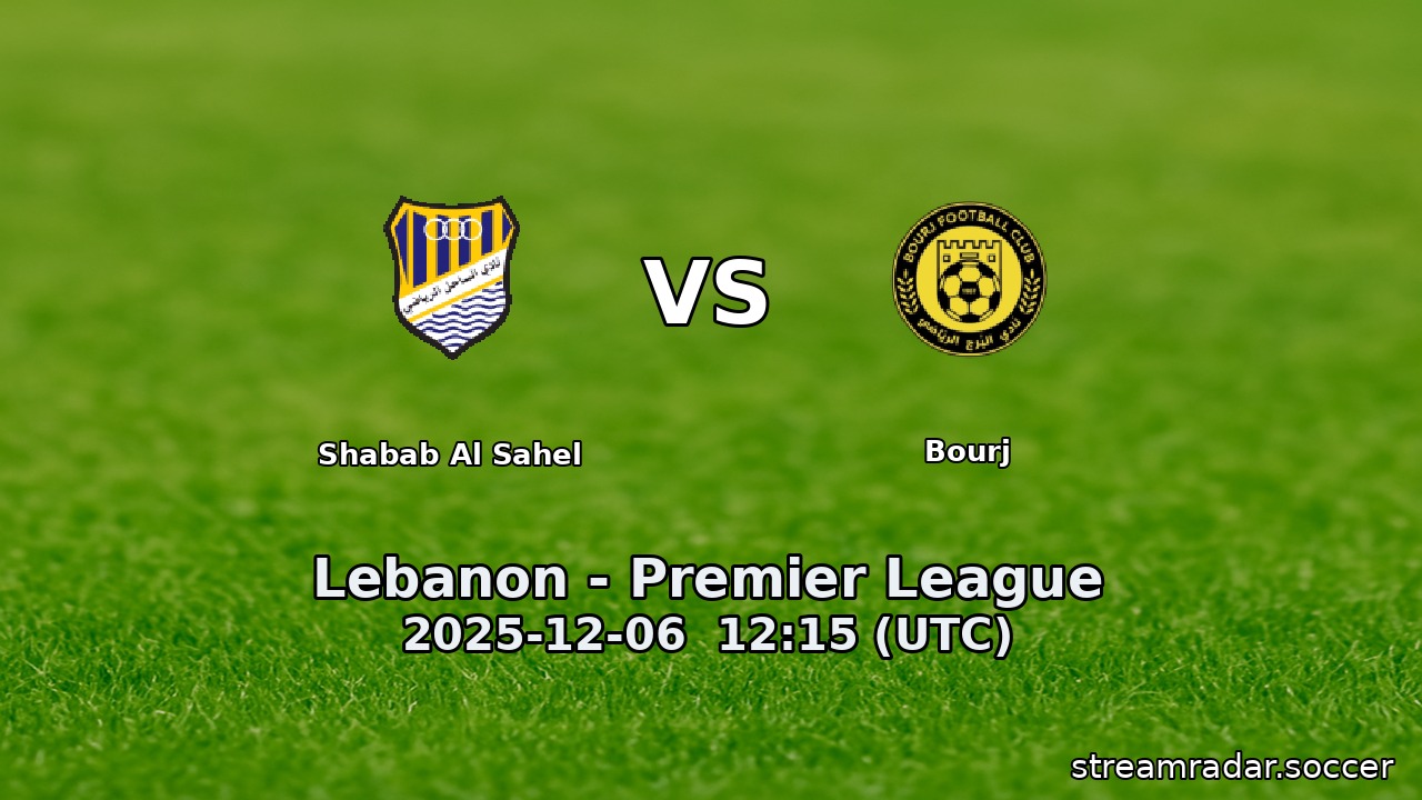 Shabab Al Sahel vs Bourj