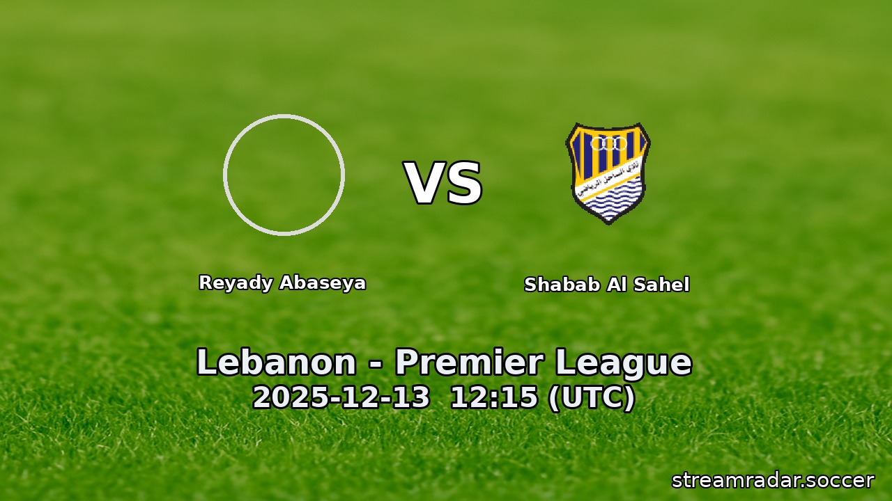 Reyady Abaseya vs Shabab Al Sahel