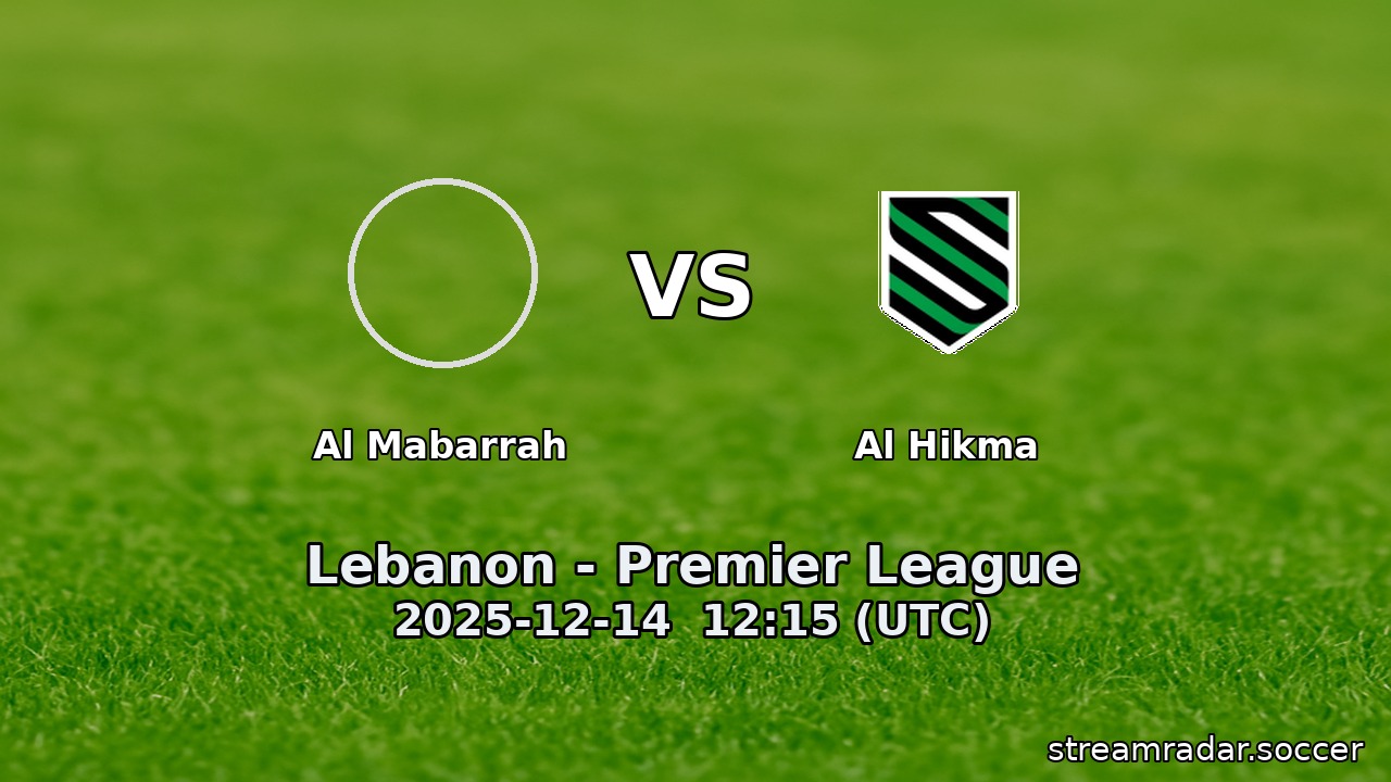 Al Mabarrah vs Al Hikma
