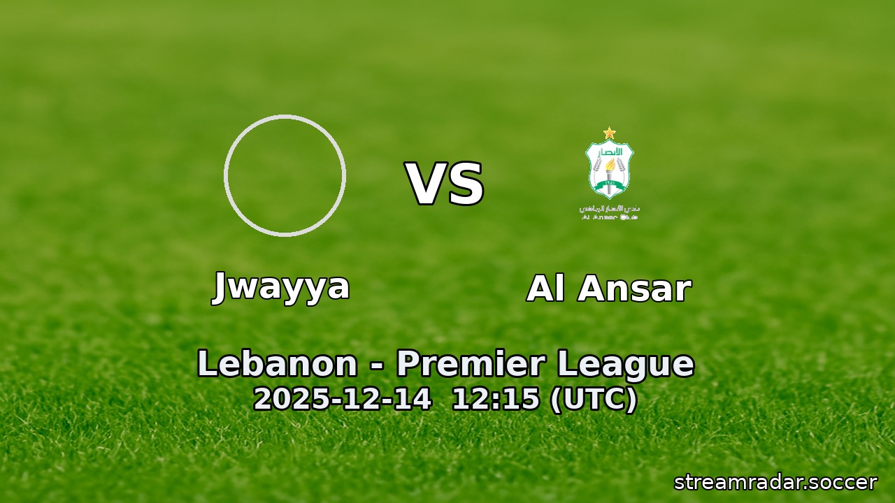 Jwayya vs Al Ansar