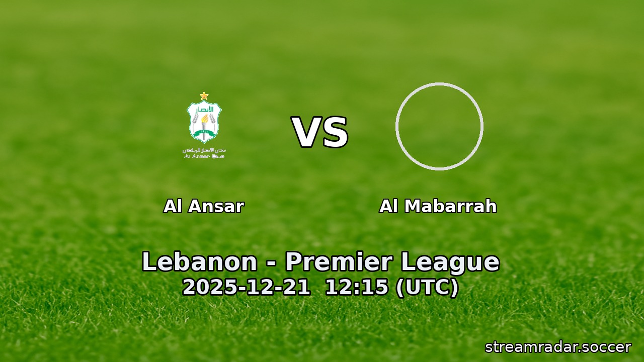 Al Ansar vs Al Mabarrah