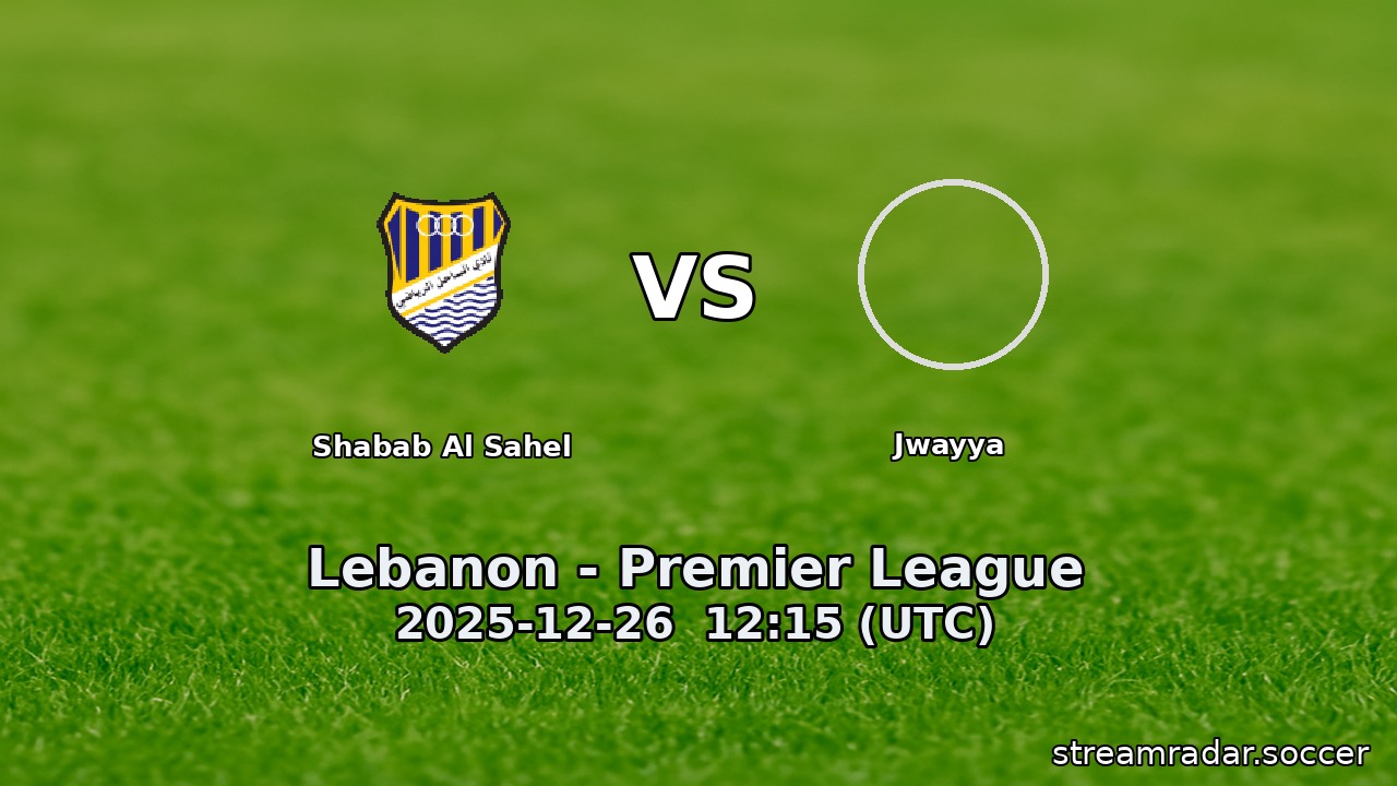 Shabab Al Sahel vs Jwayya