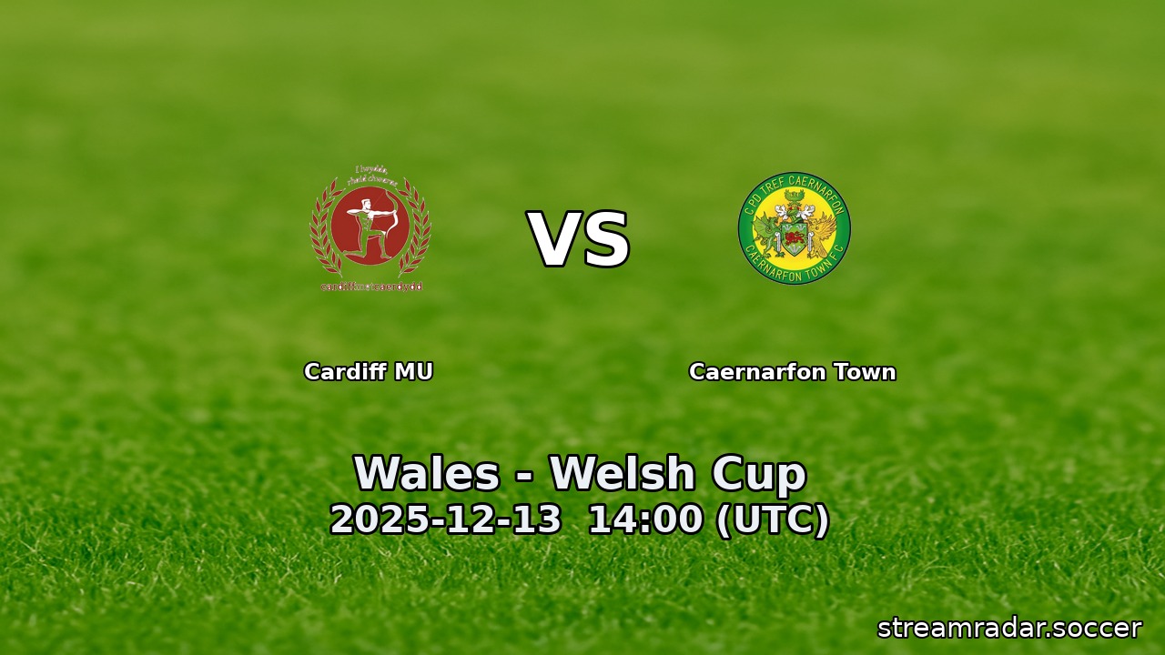 Cardiff MU vs Caernarfon Town
