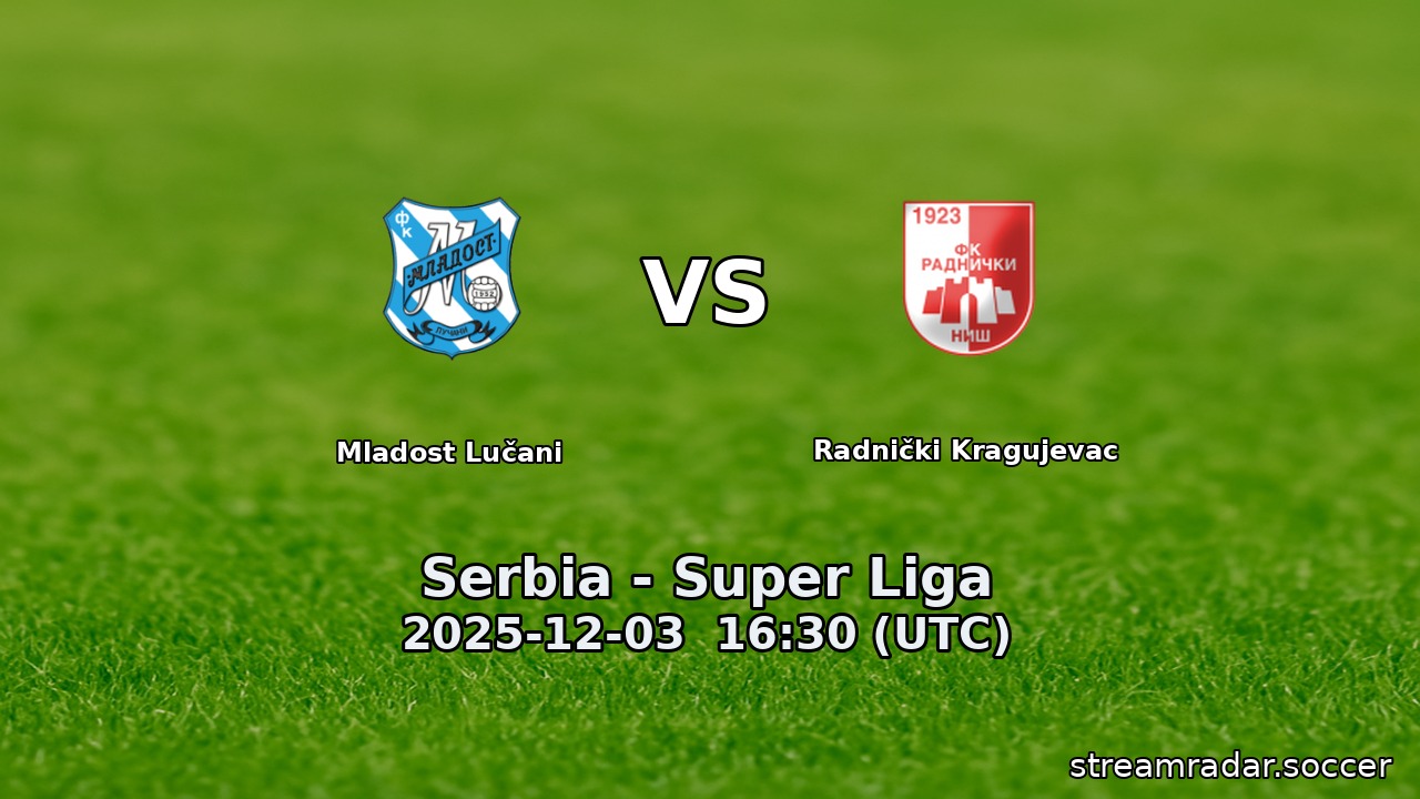 Mladost Lučani vs Radnički Kragujevac