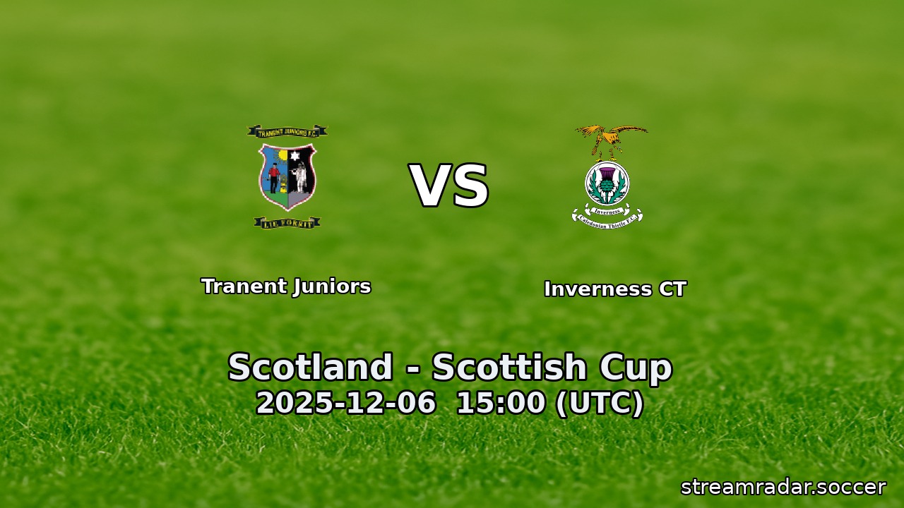 Tranent Juniors vs Inverness CT