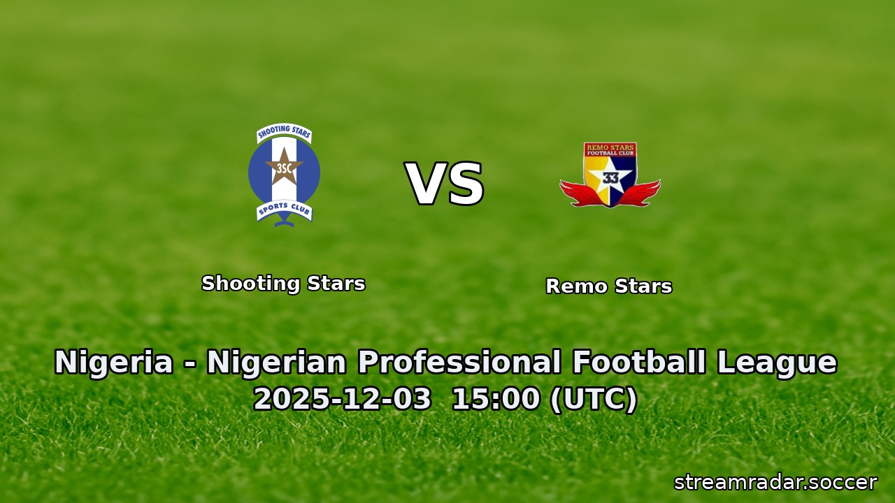 Shooting Stars vs Remo Stars