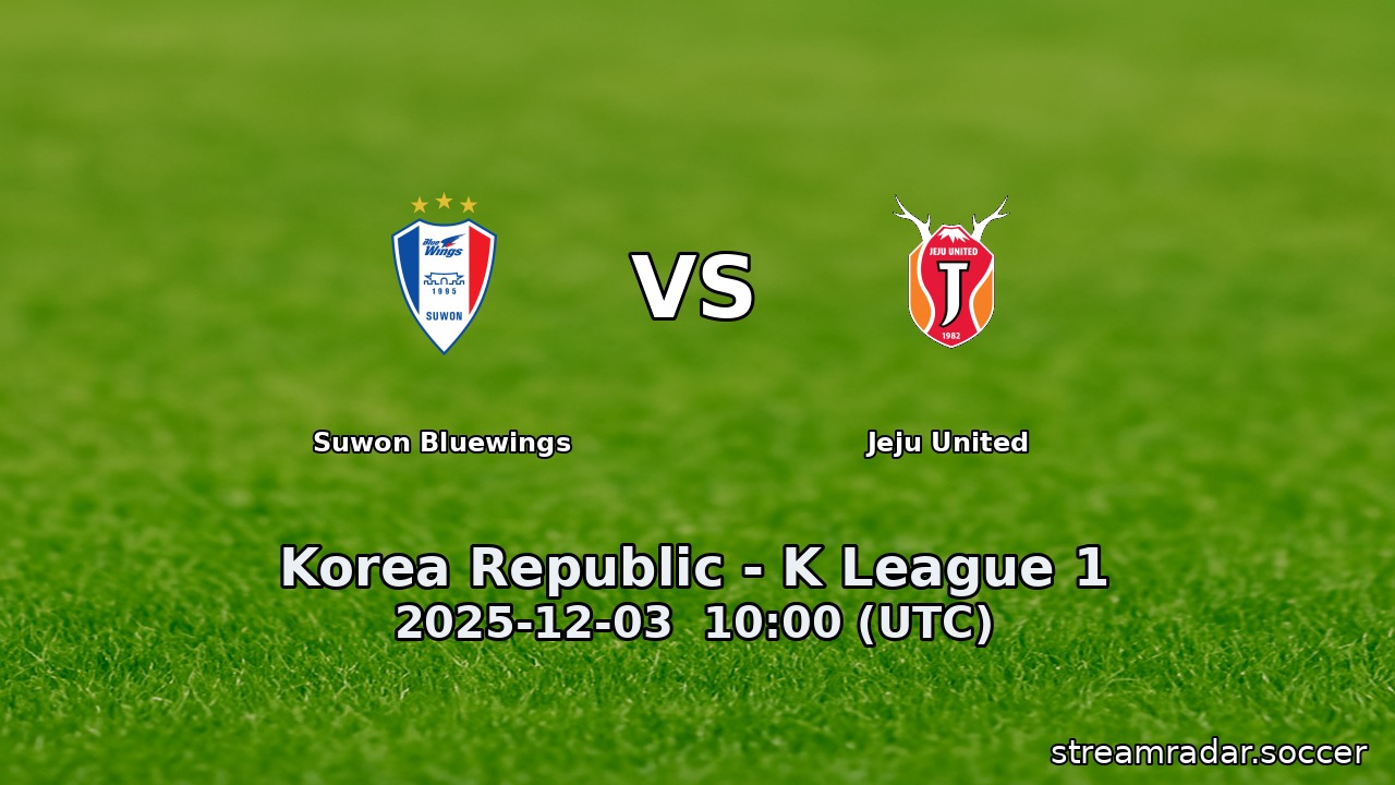 Suwon Bluewings vs Jeju United